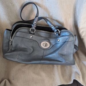 Coach Silver grey multi pocket purse